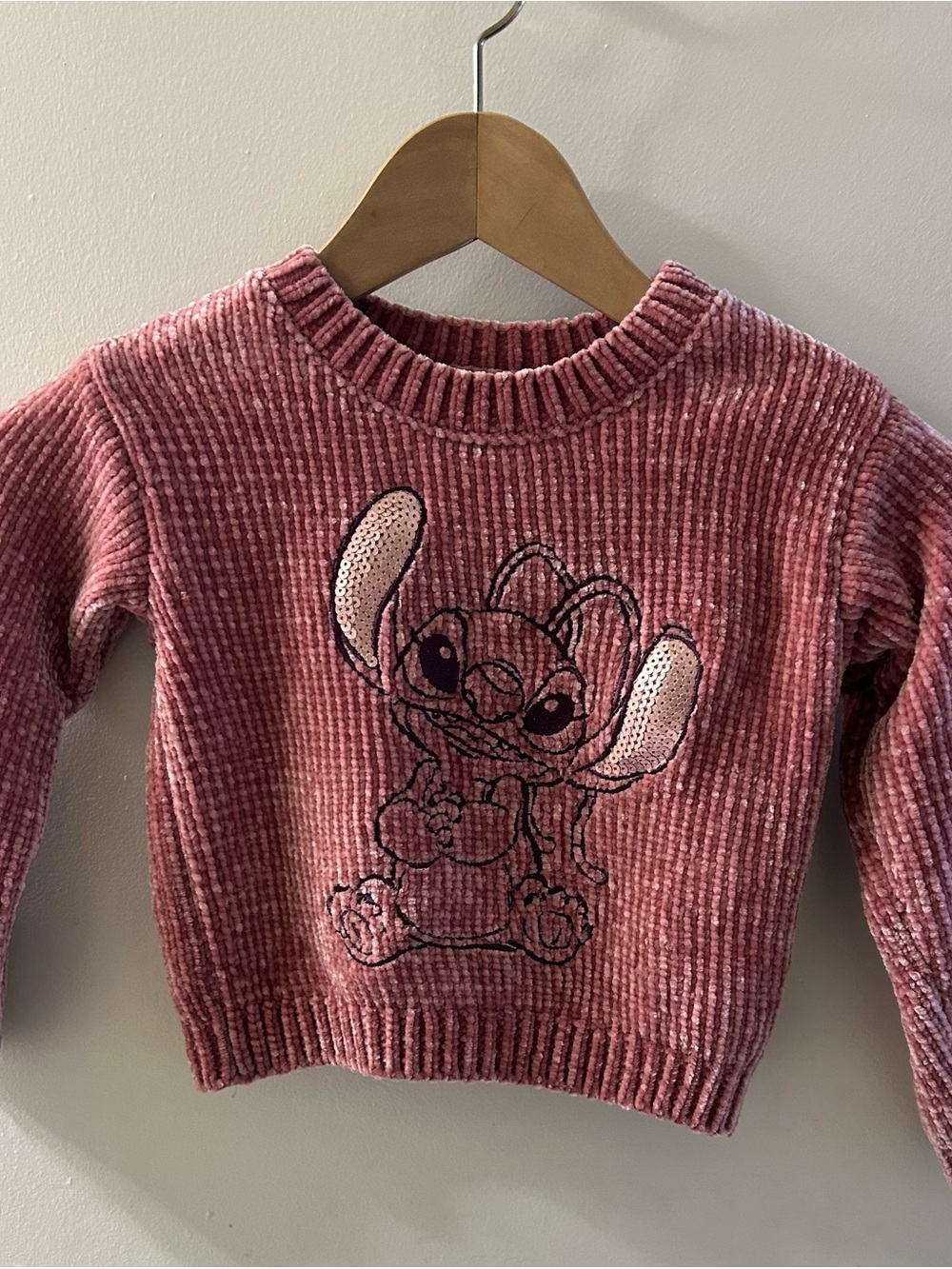 Disney Pink Chenille Stitch Sweater